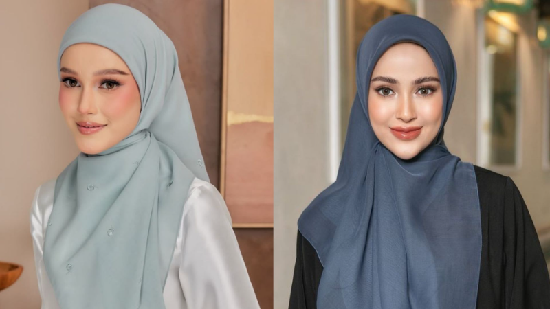 Cara Memakai Jilbab Segi Empat